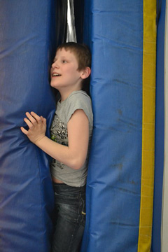 Tim in der Gletscherspalte